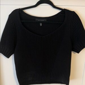 White House Black Market Dark Knit Top
